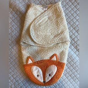 Adorable fox Sherpa swaddle / sleep sack - size 3-6 months